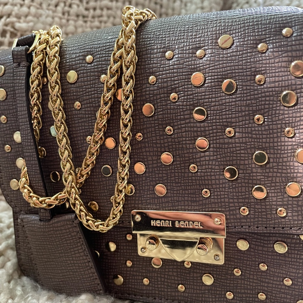 Henri Bendel Waldorf Studded Chain Party Bag